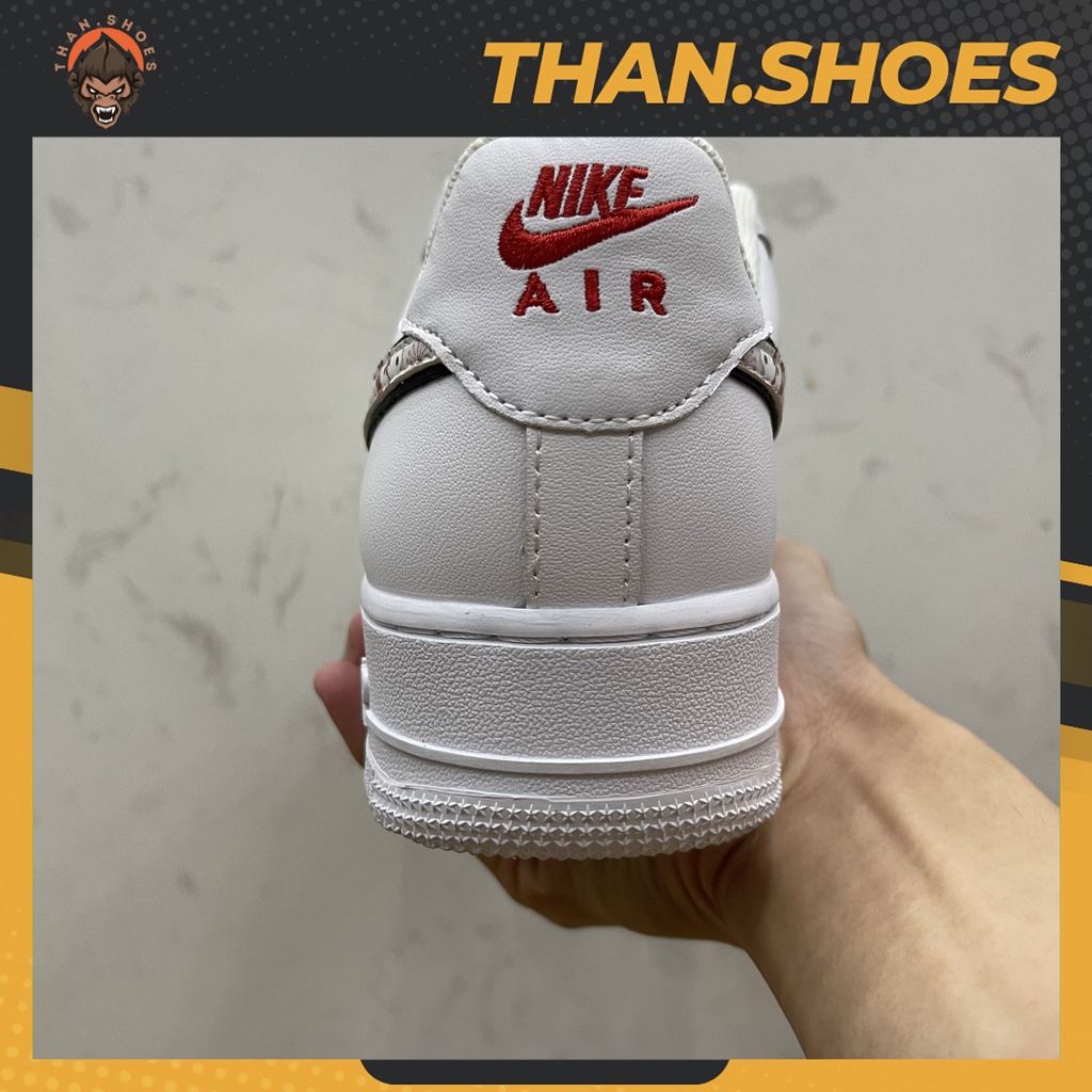 Giày Air Force 1 Custom Flower, AF1 Trắng Móc Hoa - Than.Shoes