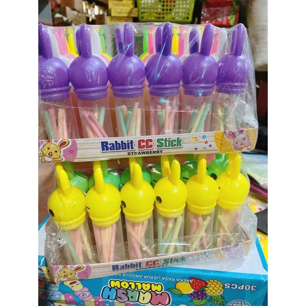 Khay 30 lọ kẹo tăm lạnh hình tai thỏ ngộ nghĩnh