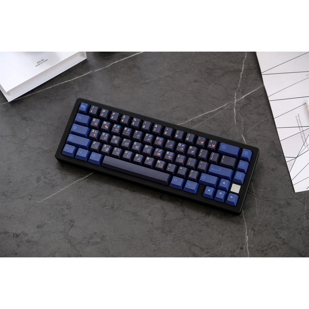 GMK Keycap PS, 129 Phím Keycaps PBT Cherry Profile Dye-SUB Cá Nhân Hóa GMK PHOTOSHOP Keycaps Cho Bàn Phím Cơ