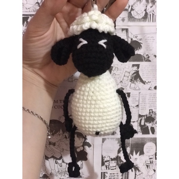 Móc khóa cừu tinh nghịch móc bằng len shaun the sheep🎉