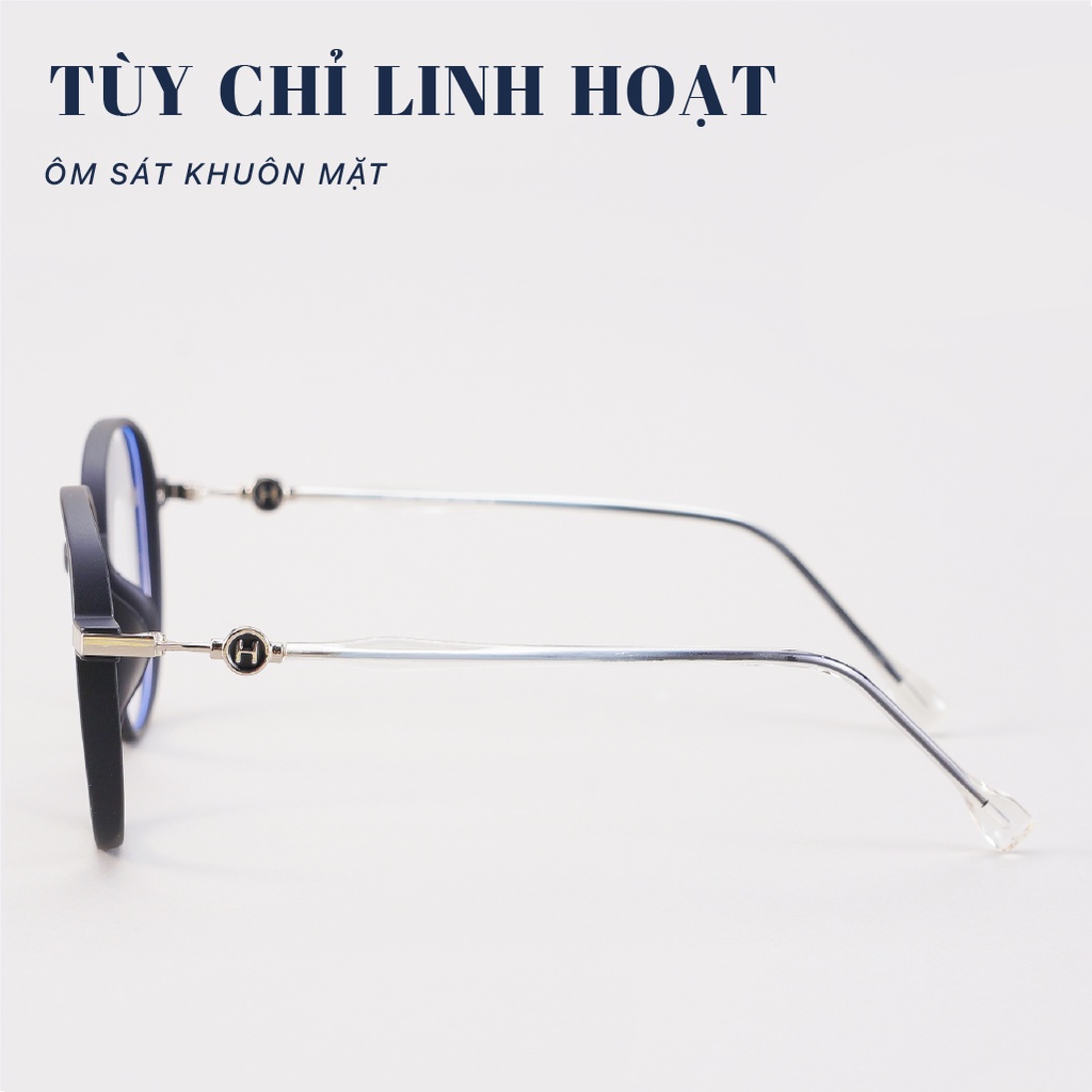 Gọng kính cận nam nữ LB Luxury Eyewear mắt kính tròn gọng kính mềm thoải mái màu sắc thời trang 82 731