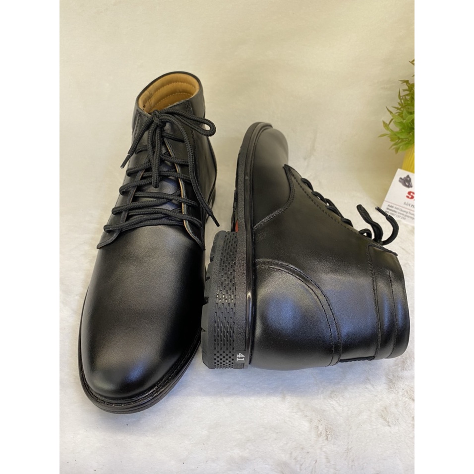 Giày boots nam Cheslsea Boot  Giày cổ lửng-B08 da bò thật Bảo hành sản phẩm 12 tháng Giày SAGO’S