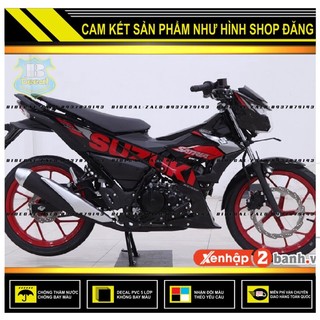 Tem rời satria fi chế mẫu 2020 đỏ đen