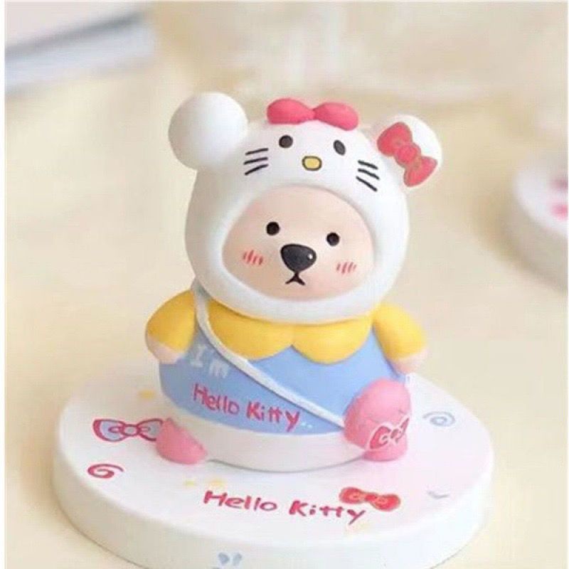 COMBO 6 con gấu CUTE - Tượng thạch cao tô màu 7cm