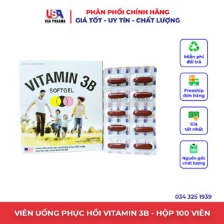 VITAMIN 3B - BỔ SUNG CÁC VITAMIN NHÓM B CẦN THIẾT CHO CƠ THỂ - HỘP 100 VIÊN