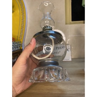 đèn dầu thuỷ tinh bầu tròn