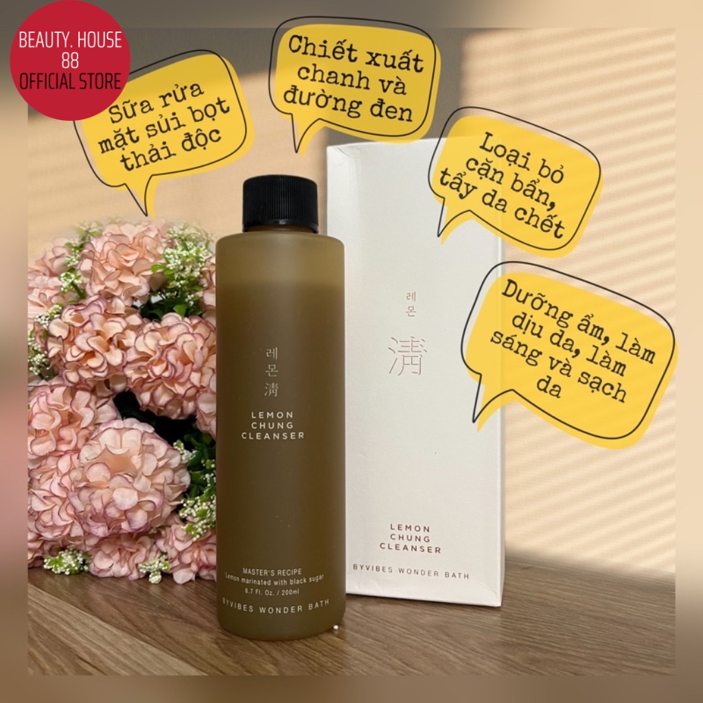 Sữa Rửa Mặt Lên Men Chiết Xuất Chanh Vàng Đường Đen Lemon Chung 200ML