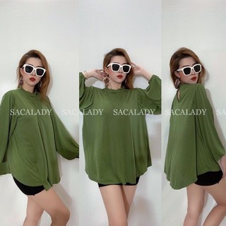 Áo tay dài bo chun lai bầu - 4072