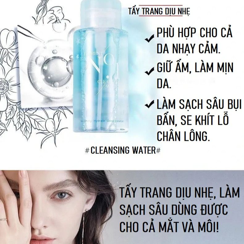 Nước Tẩy Trang 50ml làm sạch sâu MayCreate nắp trắng NTTM300