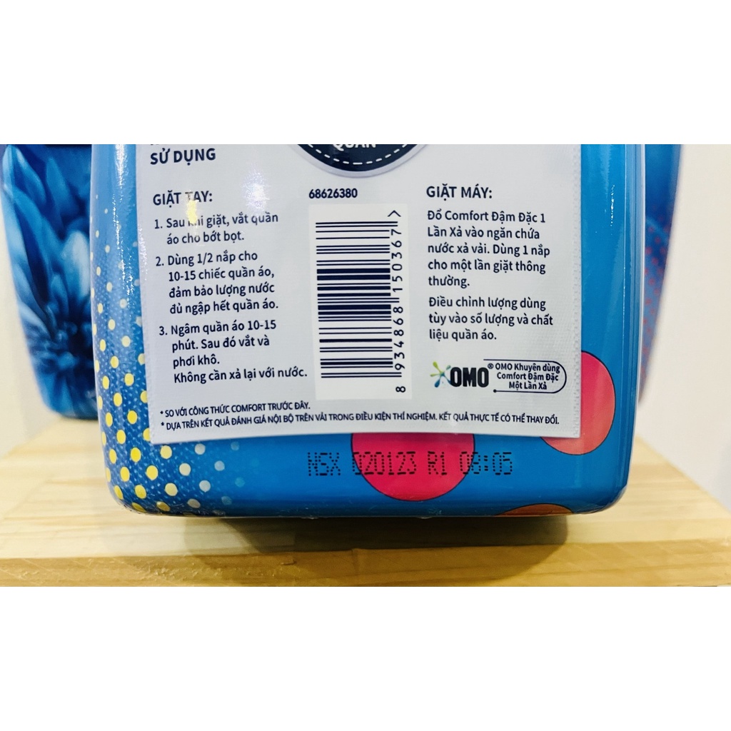 Nước xả vải Comfort đậm đặc 1 lần xả Hương Ban Mai chai