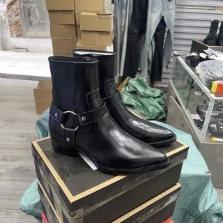 Giày harnessboot Da bò Nappa - Đế phíp gỗ cao cấp