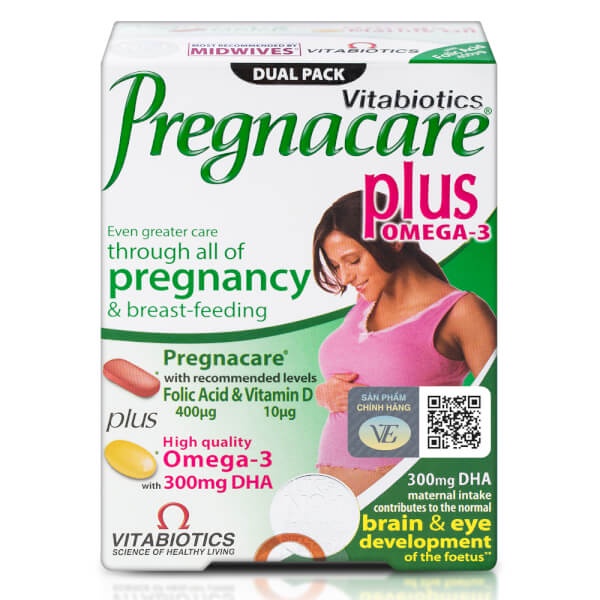 Viên uống Vitabiotics Pregnacare Plus Omega-3 bổ sung Vitamin và khoáng chất cho phụ nữ mang thai (56 viên)