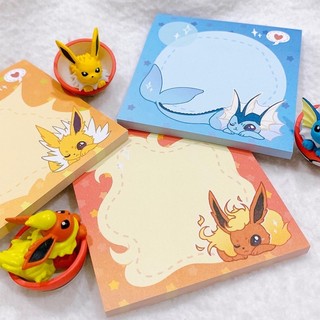 Giấy note có keo Pokemon Vaporeon - Flareon - Jolteon