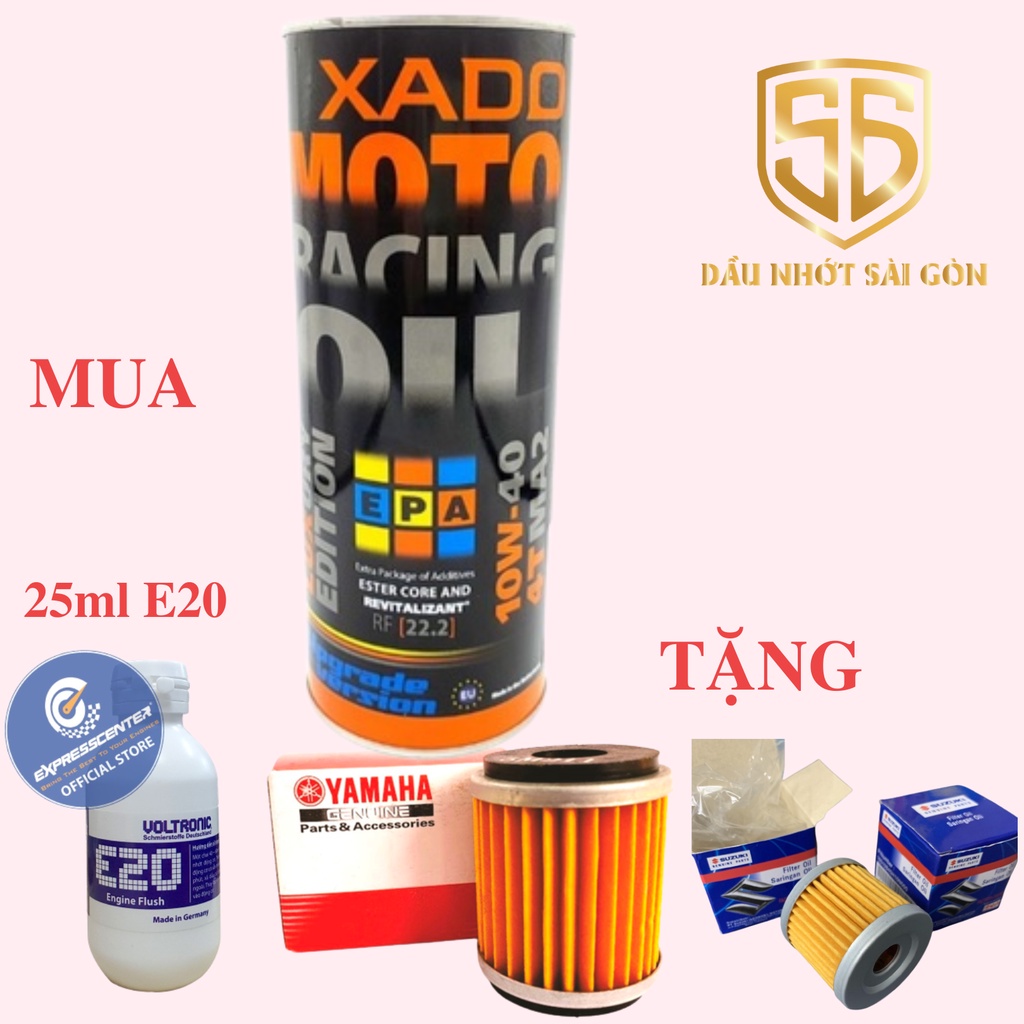 Mua Nhớt Xado Racing 22.2 Tặng Lọc Nhớt , Súc Động Cơ