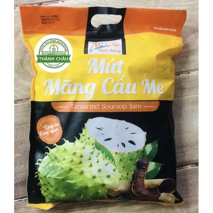 (Cao Cấp) Mứt Mãng Cầu Me Minh Thông Túi 1kg Đặc Sản Hàng Xuất Khẩu - Date mới