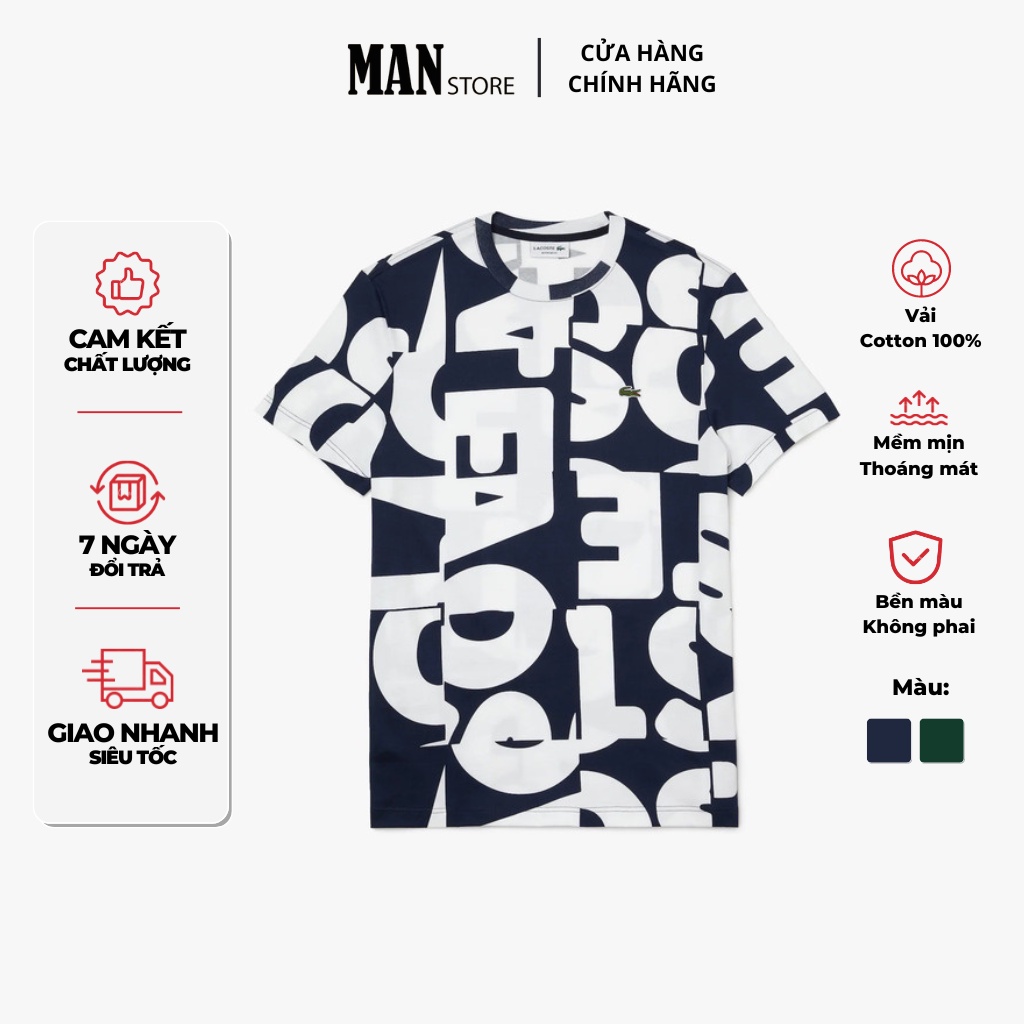 Áo thun nam cổ tròn in chữ, áo thun nam basic, tay ngắn, vải cotton thoáng mát