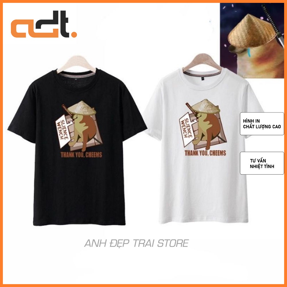 Áo Phông Tay Lửng Cheems Trắng Đen Đủ Size, Áo Meme Đẹp giá tận xưởng