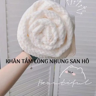 Khăn tắm lông nhung san hô