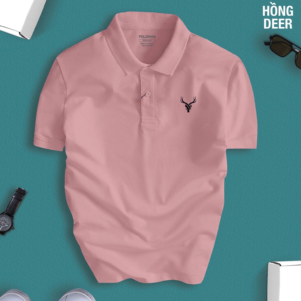 Áo polo nam nữ Hưu sao DEER nhiều màu lịch lãm tinh tế cuốn hút