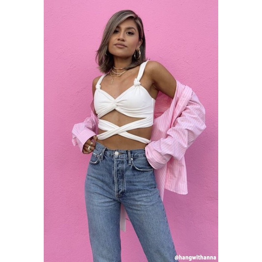 Áo kiểu thắt dây Forever 21