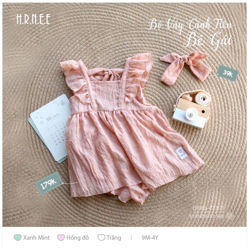 HRNEE - Váy cánh tiên + váy 2 dây đuôi cá kèm quần cho bé từ 6m -4y