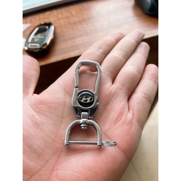 Bao da chìa khoá xe huyndai creta 4 nút chất liệu da bò khâu tay nguyên miếng