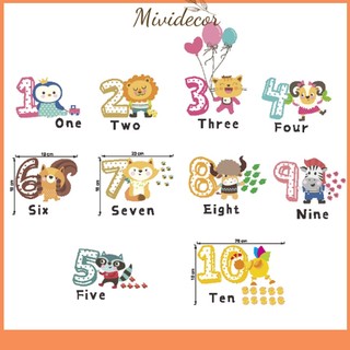 Decal dán tường cho bé Mividecor số đếm chữ cái