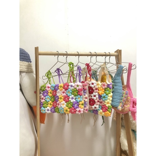 ☀️HOT • Áo CROPTOP hoa len móc siu đáng yêu[Ảnh thật] | BigBuy360 - bigbuy360.vn