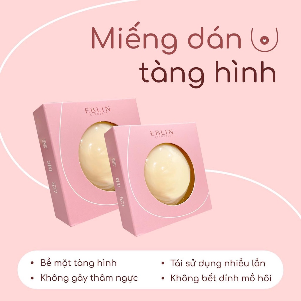 Miếng dán ngực silicon nhiệt tự thân EBLIN dán ti siêu mỏng ôm khít ,che tên sản phẩm