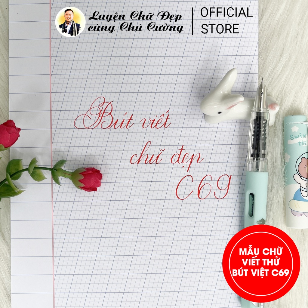 Bút Việt C69 Thanh Đậm Không Gai | Cho Bé Lớp 1 Lớp 2 Lớp 3 | Rất Dễ Viết