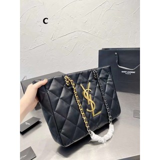 Túi xách đeo vai ys shopping sz30-33 da lì tag vàng