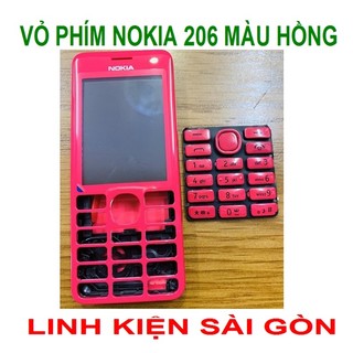 Vỏ phím nokia 206 màu hồng