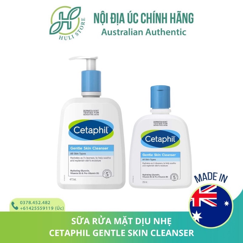Sữa rửa dành cho da mặt và body nhẹ nhàng chuyên dành cho da nhạy cảm Cetaphil Gentle Cleanser