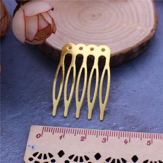 1 Xược cài tóc 5 chân 4*2,7cm màu vàng - bạc nguyên liệu làm phụ kiện trâm cài tóc cổ trang