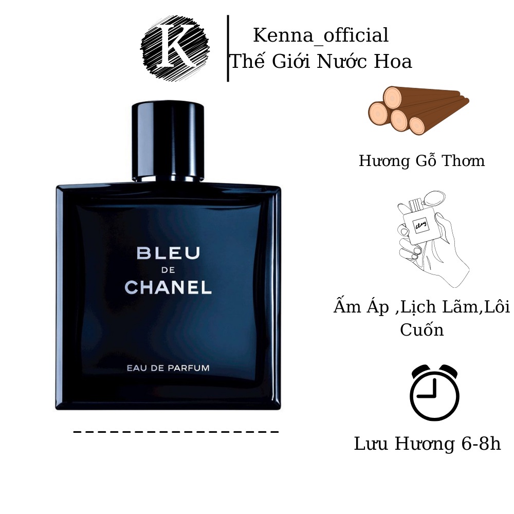Nước hoa nam Blue de chanel EDP 100ml , chiết Mẫu thử nước hoa chiết nam Bleu Channel cao cấp sang trọng hương thơm lâu | BigBuy360 - bigbuy360.vn
