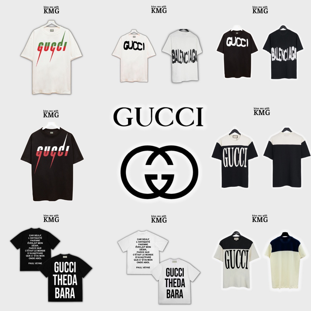 Áo Thun Gucci Đủ Mẫu - Áo thun tay lỡ unisex nam nữ form rộng oversize chất liệu Cotton co dãn 4 chiều