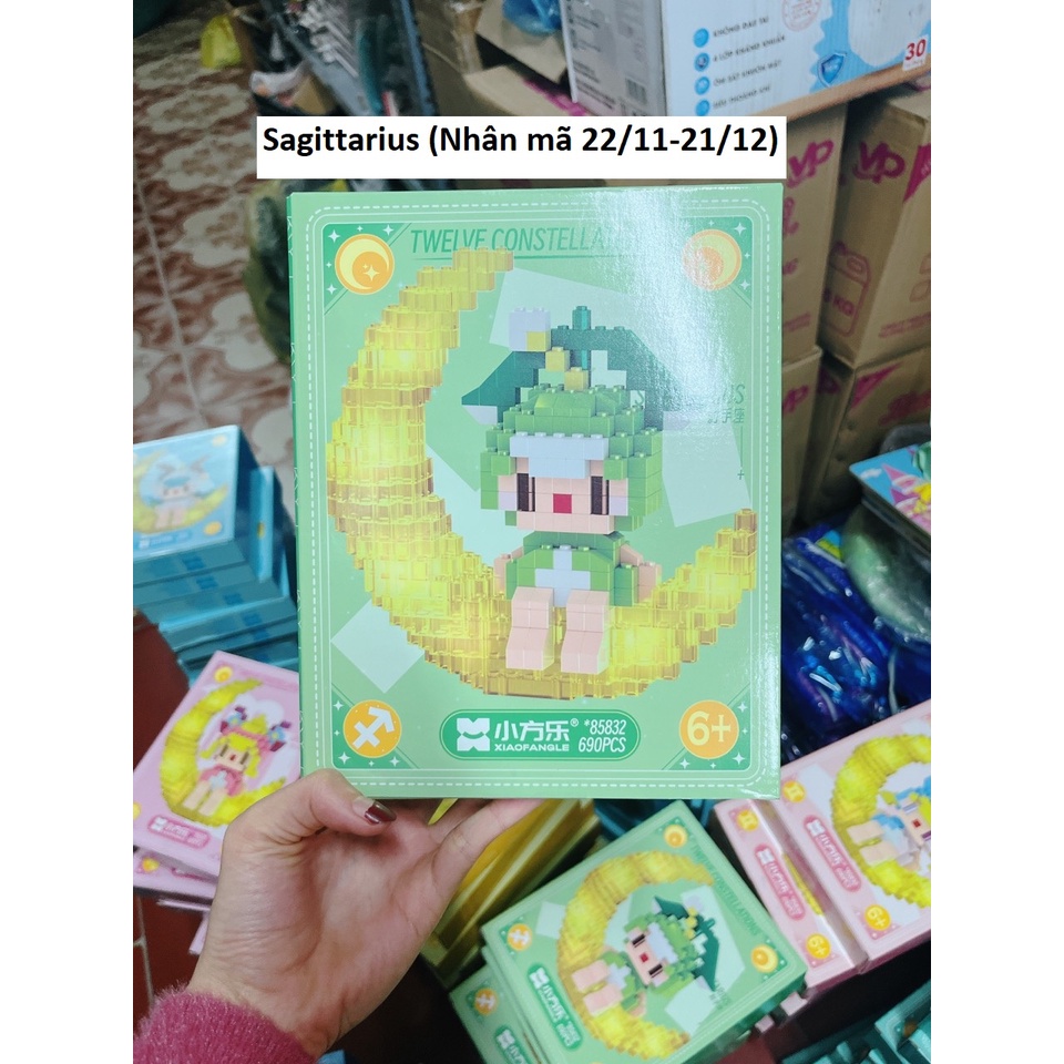 Lego phát sáng 12 cung hoàng đạo có đèn led size to