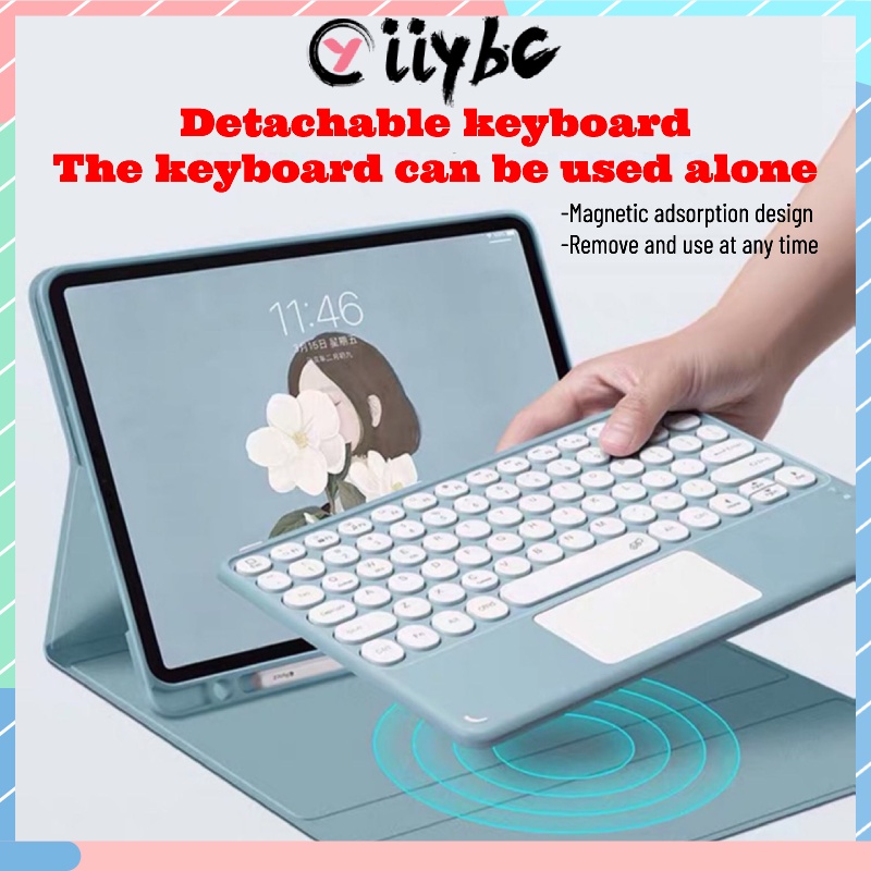 Bao Da Máy Tính Bảng Bằng Silicon Mềm Nam Châm Có Ngăn Đựng Bút Cảm Ứng Cho IPAD Pro 2018 / 2020 / 2021 / 2022