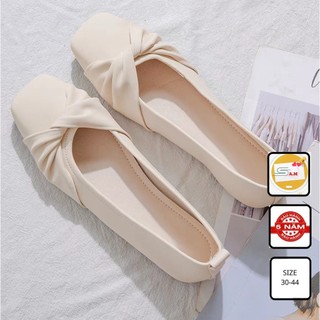 Giày búp bê bigsize da trơn, thắt nơ full size 30-44, Sam