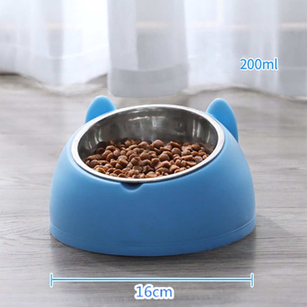 Elsabell. Bát ăn Inox cho chó mèo, có đế cao su chống trơn trượt