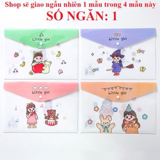 File đựng tài liệu hoạt hình loại 1 ngăn phong cách trẻ trung