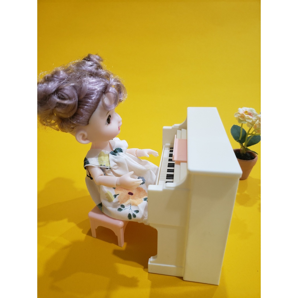 Phụ kiện đàn piano cho búp bê 16-17cm phụ kiện búp bê dollhouse