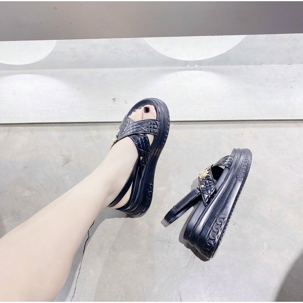 BAO ĐẸP - SANDAL NỮ - HẬU CHÉO DIRO - XĂNG ĐAN NỮ CAO CẤP, QUAI DA CHÉO PHỐI MÁC DIRO PHONG CÁCH, DỄ MANG, CAO 7P