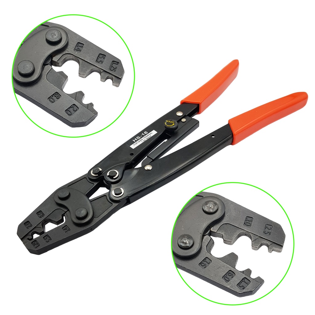 Kìm bấm COS HS-16 HS-16L kìm cốt 1, cốt 2, 3... kìm bấm cos chữ Y, cose tròn các loại từ 1.25 - 16mm2