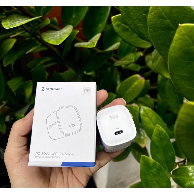Củ Sạc Gan 30W Synwire, Sạc Siêu Nhanh Cho Samsung/iPhone/Oppo, Hàng Newbox Bảo Hành 12 Tháng 1 Đổi 1