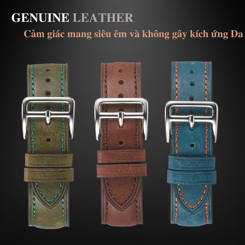 Dây Đeo Da Dành Cho Apple Watch Ultra / Apple Watch Series 1-8/SE/SE 2022, Kai.N_Genuine Leather
