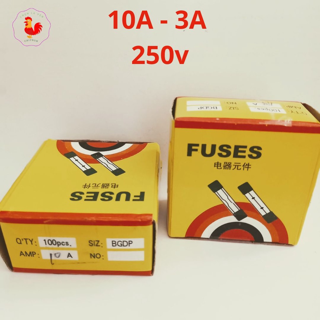 Cầu Chì Ống Thủy Tinh 6x30mm 250V 3A, 10A