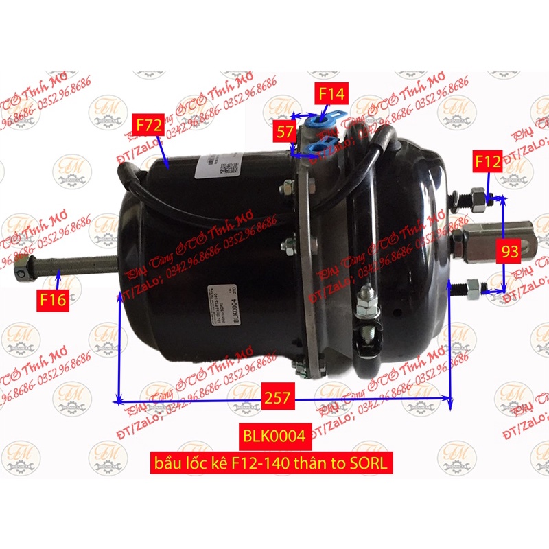 bầu lốc kê F12-140 thân to SORL