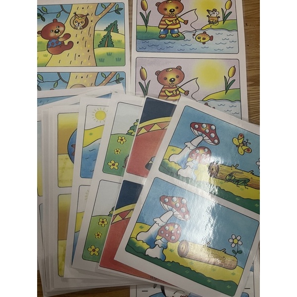 Bộ thẻ tư duy cho bé 3 tuổi - Tìm điểm khác nhau