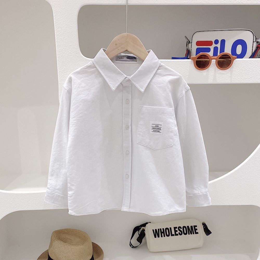 ST43 Size110-150 (15-35kg) Áo sơ mi bé trai (Áo dài tay hàng cao cấp) Thời trang trẻ Em hàng quảng châu